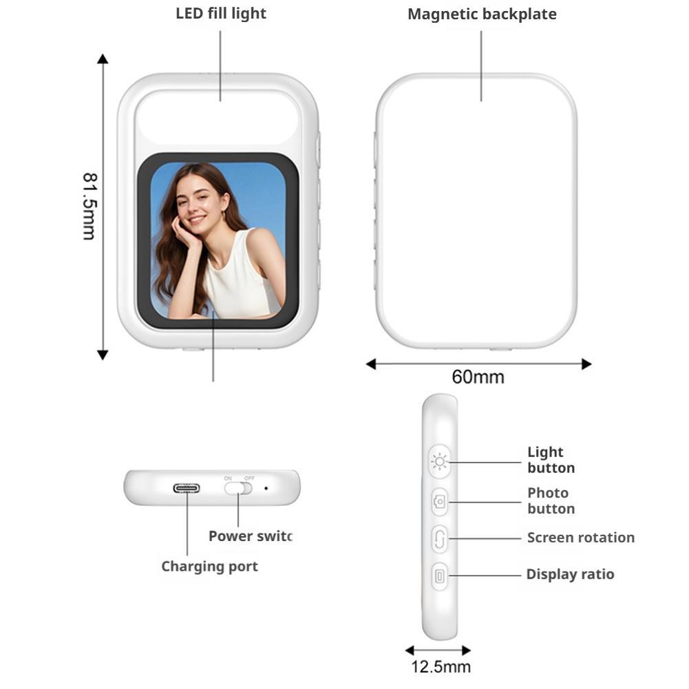 Compact Camera Mirrorless - Tebe Magnetischer Rückkamera-Selfie-Monitor für iPhone Mini