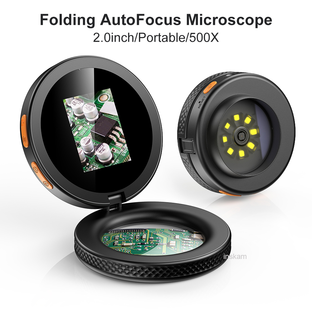 Digital Magnifier Reading - Autofokus-Mikroskop, Mini-Lupe, 500-fache Vergrößerung, digitales Mikroskop