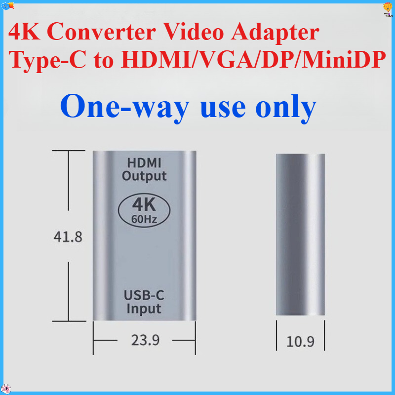 Electronics And Gadgets With C - 4K-Konverter-Videoadapter Typ C auf HDMI/VGA/DP/MiniDP/MDP/RJ45 High-Definition-Bus-Multi-Interface-Adapter