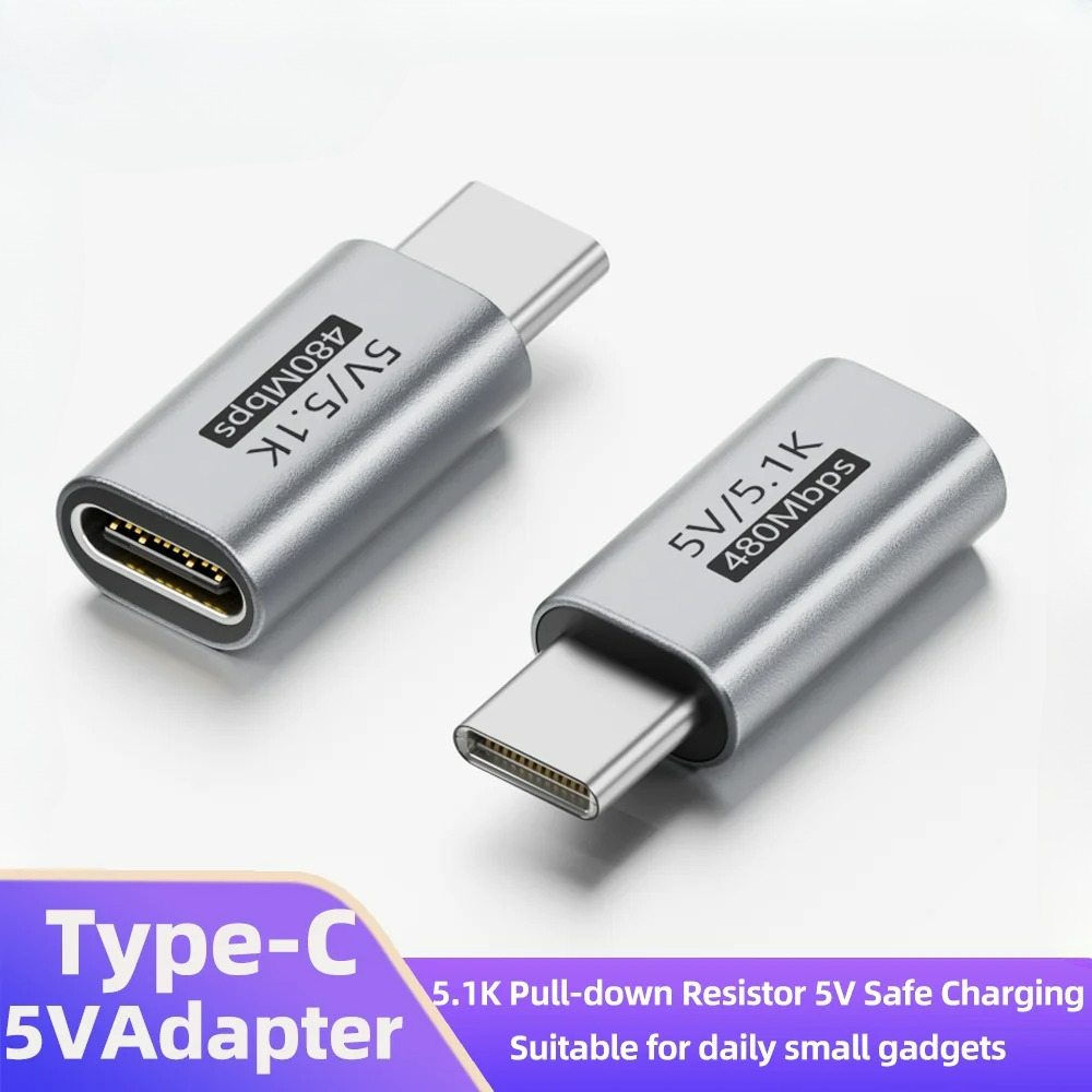 Electronics And Gadgets With C - USB-C 5.1K Widerstands-Ladeadapter, sicherer 5-V-Überspannungsschutz, Typ-C-Anschluss