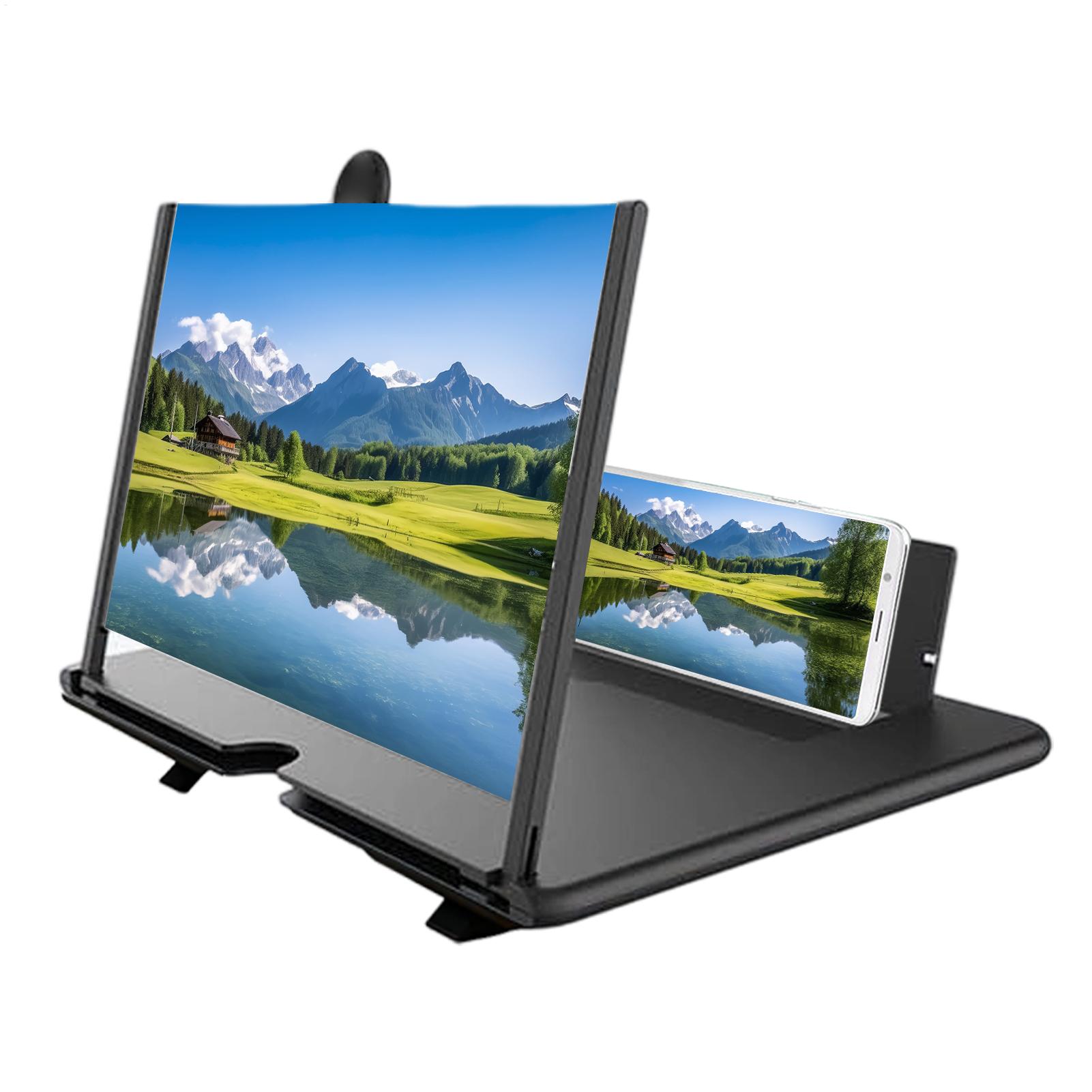 Digital Magnifier Reading - HD Multifunktionaler Handy-Bildschirmvergrößerer und Handyhalter, Bildschirm-Video-Verstärker,