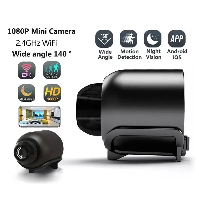 Compact Camera Mirrorless - 1080P HD Mini-Kamera WLAN Kabellose HD-Nachtsichtkamera